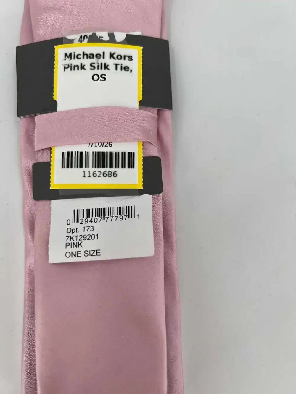 KORS Michael Kors Pink Silk Tie | OS Regular Formal Accessory